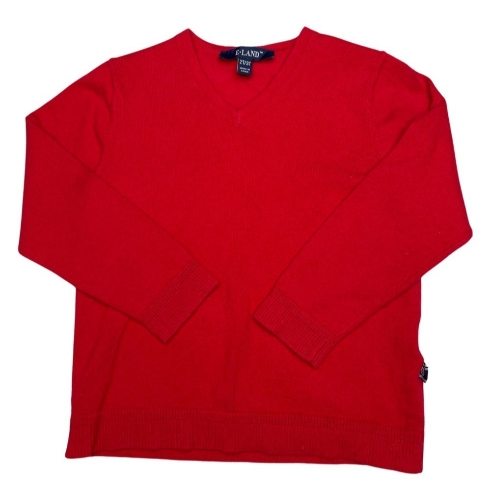 Eland (Pedal) Kids Red V Neck Sweater 2t/3t